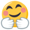 Hugging Face emoji on Emojione